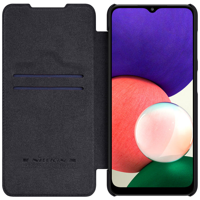 Nillkin Qin leather holster case for Samsung Galaxy A22 4G black - Cell phone cases and covers<<<HurtelXML