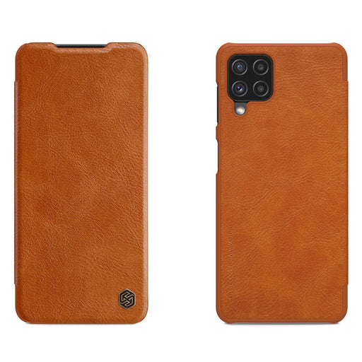 Nillkin Qin leather holster case for Samsung Galaxy A22 4G brown - Cell phone cases and covers<<<HurtelXML