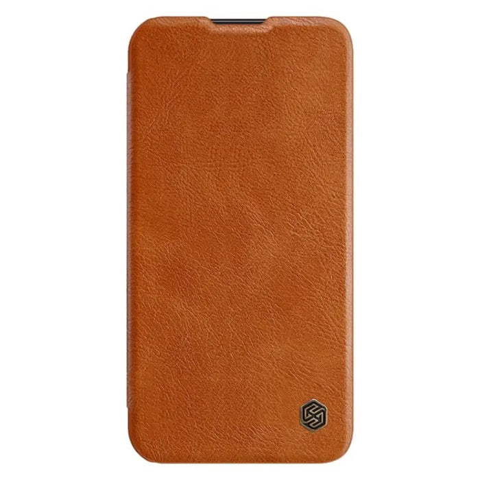 Nillkin Qin Leather Pro Case Case for Samsung Galaxy S23+ Cover with Flip Camera Protector Brown - Cell phone cases