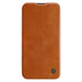 Nillkin Qin Leather Pro Case Case for Samsung Galaxy S23+ Cover with Flip Camera Protector Brown - Cell phone cases