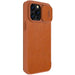 Nillkin Qin Leather Pro Case iPhone 14 Pro Camera Cover Holster Cover Flip Case Brown - Cell phone cases