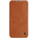 Nillkin Qin Leather Pro Case iPhone 14 Pro Camera Cover Holster Cover Flip Case Brown - Cell phone cases