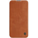 Nillkin Qin Leather Pro Case iPhone 14 Pro Max Camera Cover Holster Cover Flip Case Brown - Cell phone cases