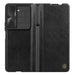 Nillkin Qin Leather Pro Leather Case with Camera Protector for Samsung Galaxy Z Fold 5 - Black - Cell phone cases