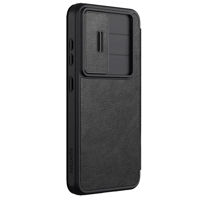 Nillkin Qin Pro Case for Samsung Galaxy S25 with Flip and Camera Cover - Black - Cell phone cases and covers<<<HurtelXML