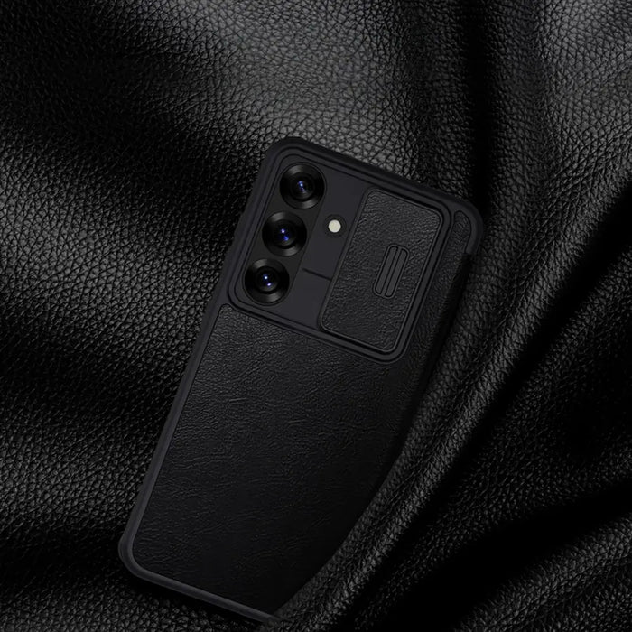 Nillkin Qin Pro Case for Samsung Galaxy S25 with Flip and Camera Cover - Black - Cell phone cases and covers<<<HurtelXML