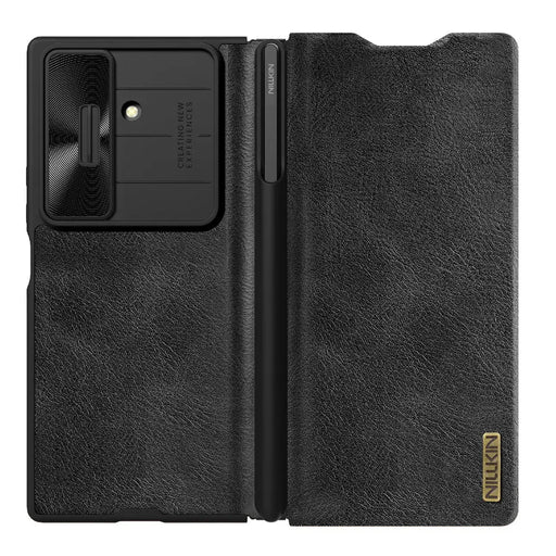 Nillkin Qin Pro Case for Samsung Galaxy Z Fold 7 with S Pen Space - Black - Cell phone cases and covers<<<HurtelXML