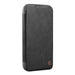 Nillkin Qin Prop Leather Case with Camera Cover and Stand for iPhone 16 Pro Max - Black - Cell phone cases