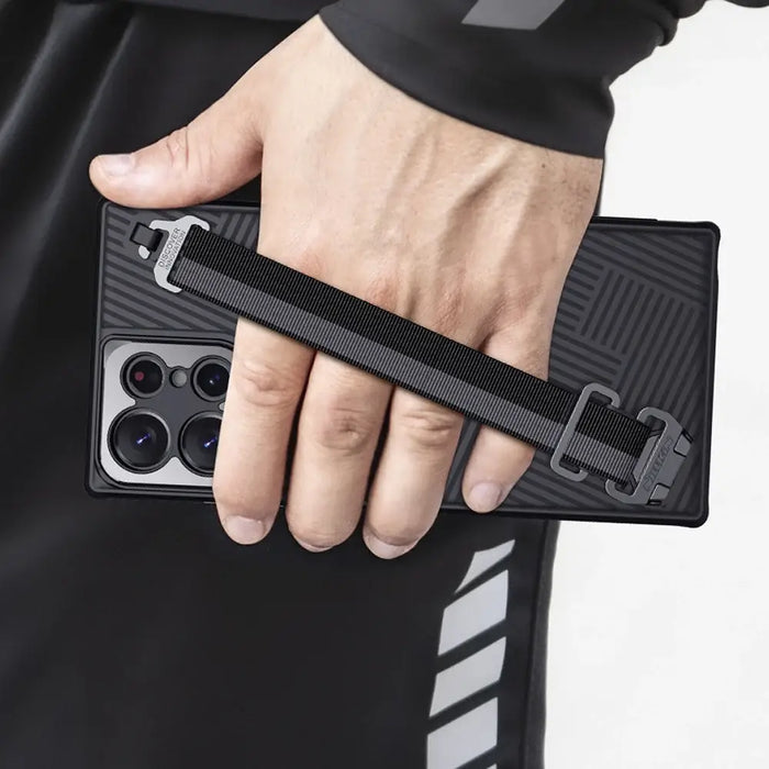 Nillkin Strap Case Case for Samsung Galaxy S23 Ultra Armored Cover with Wrist Strap Green - Cell phone cases