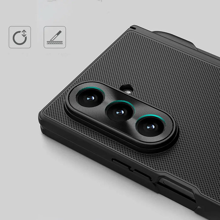 Nillkin Super Frosted Shield Fold Magnetic Case for Samsung Galaxy Z Fold 7 MagSafe Compatible with S Pen Space - Black