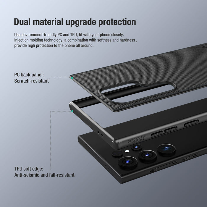 Nillkin Super Frosted Shield Pro armored case for Samsung Galaxy S24 Ultra - blue - Cell phone cases
