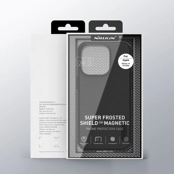 Nillkin Super Frosted Shield Pro Magnetic Case for iPhone 14 Pro Max with MagSafe magnetic blue - Cell phone cases