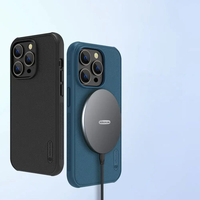 Nillkin Super Frosted Shield Pro Magnetic Case for iPhone 14 Pro Max with MagSafe magnetic blue - Cell phone cases
