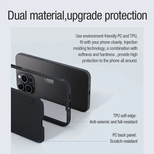 Nillkin Super Frosted Shield Pro Magnetic Case for iPhone 15 Pro - black - Cell phone cases and covers<<<HurtelXML