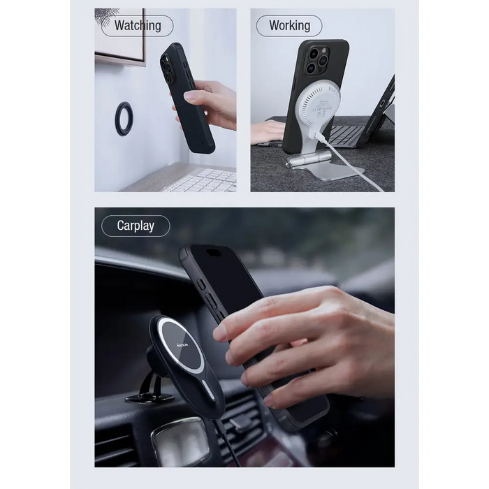 Nillkin Super Frosted Shield Pro Magnetic Case for iPhone 15 Pro Max - black - Cell phone cases and covers<<<HurtelXML