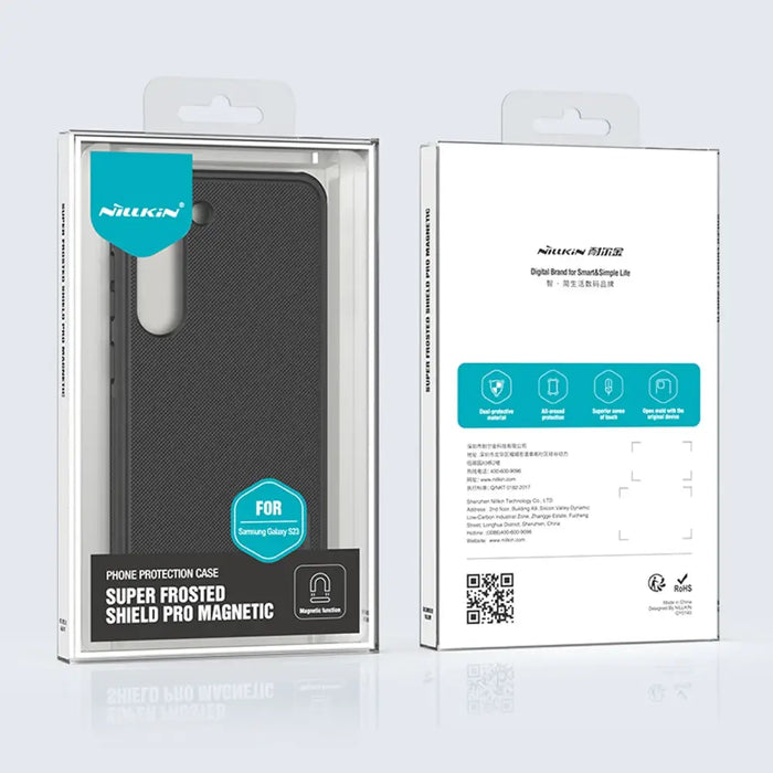 Nillkin Super Frosted Shield Pro Magnetic Case for Samsung Galaxy S23+ with MagSafe armored cover black - Cell phone