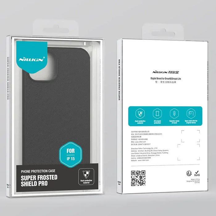 Nillkin Super Frosted Shield Pro reinforced case for iPhone 15 Pro Max - blue - Cell phone cases and covers<<<HurtelXML
