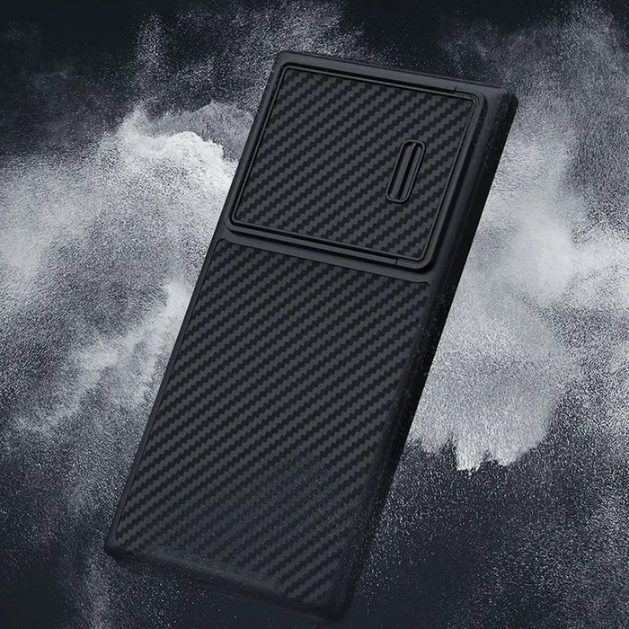 Nillkin Synthetic Fiber S Case for Samsung Galaxy S23 Ultra camera cover black - Cell phone cases and covers<<<HurtelXML