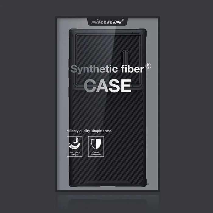 Nillkin Synthetic Fiber S Case for Samsung Galaxy S23 Ultra camera cover black - Cell phone cases and covers<<<HurtelXML