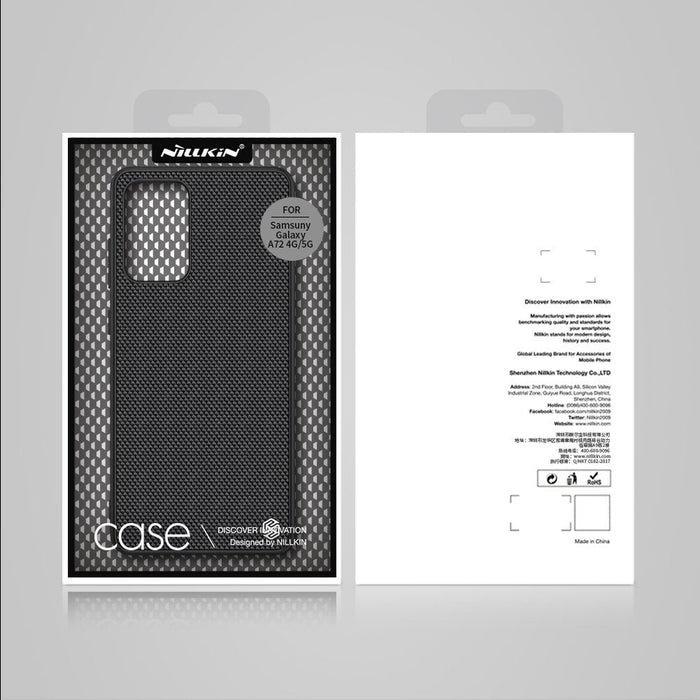 Nillkin Textured Case durable reinforced case with gel frame and nylon back for Samsung Galaxy A72 4G black - Cell