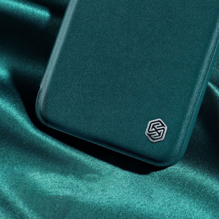 Nillkin Qin Cloth Pro Case Case for iPhone 14 Plus Camera Cover Holster Cover Flip Case Blue