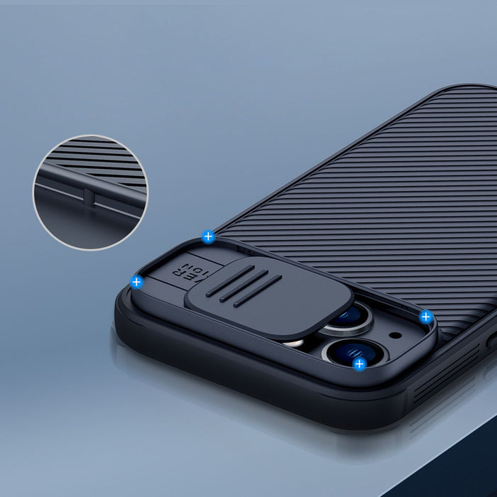 Nillkin CamShield Pro Magnetic Case iPhone 14 Plus Cover Camera Protector Blue (with MagSafe)