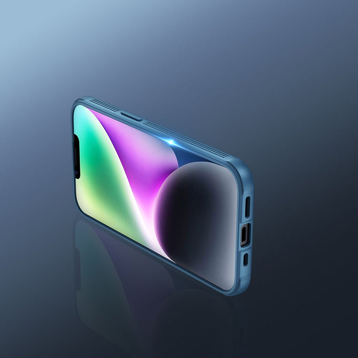 Nillkin CamShield Pro Case iPhone 14 Plus Armored Cover Camera Protector Blue