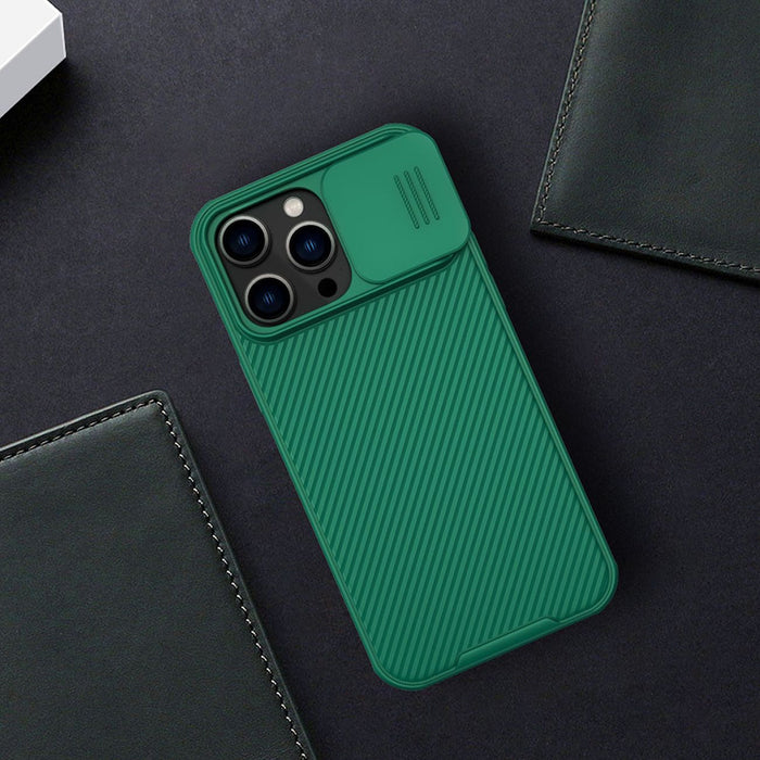 Nillkin CamShield Pro Case iPhone 14 Pro Max Armored Cover Camera Protector Blue