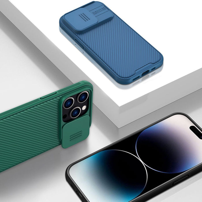 Nillkin CamShield Pro Case iPhone 14 Pro Max Armored Cover Camera Protector Blue