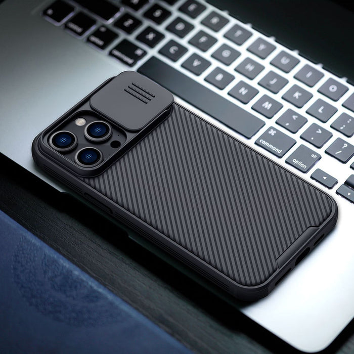 Nillkin CamShield Pro Case iPhone 14 Pro Max Armored Cover Camera Protector Blue