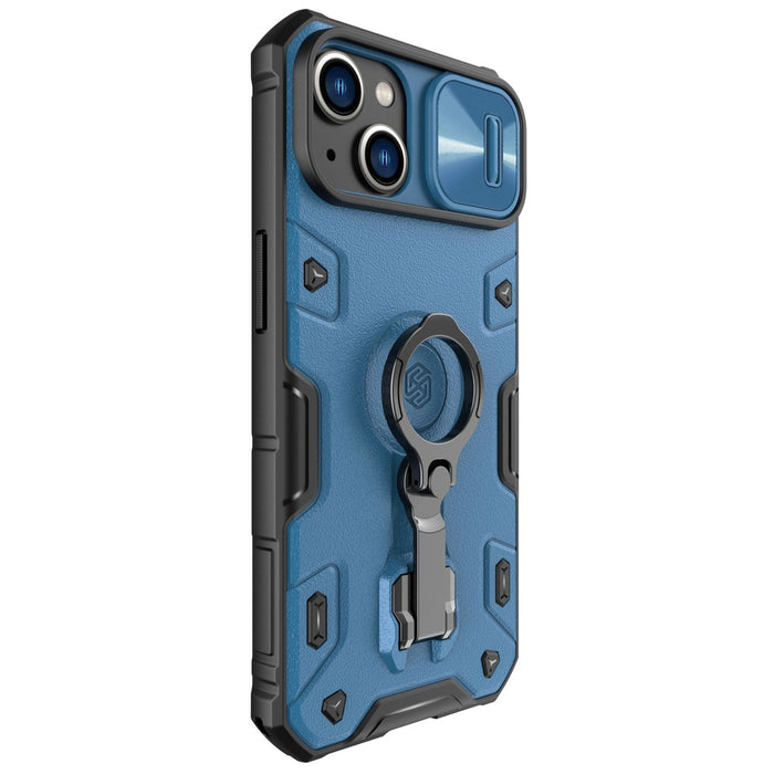 Nillkin CamShield Armor Pro Magnetic Case iPhone 14 Plus Magnetic MagSafe Cover with Camera Protector Blue