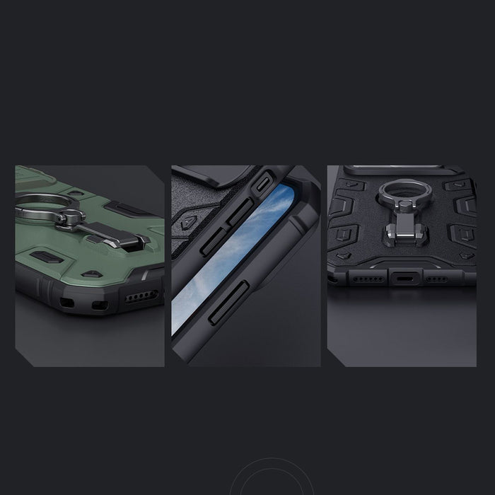 Nillkin CamShield Armor Pro Magnetic Case iPhone 14 Plus Magnetic MagSafe Cover with Camera Protector Blue