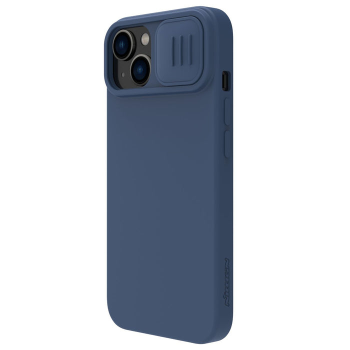Nillkin CamShield Magnetic Silicone Case iPhone 14 Plus Magnetic MagSafe Cover with Camera Protector Blue