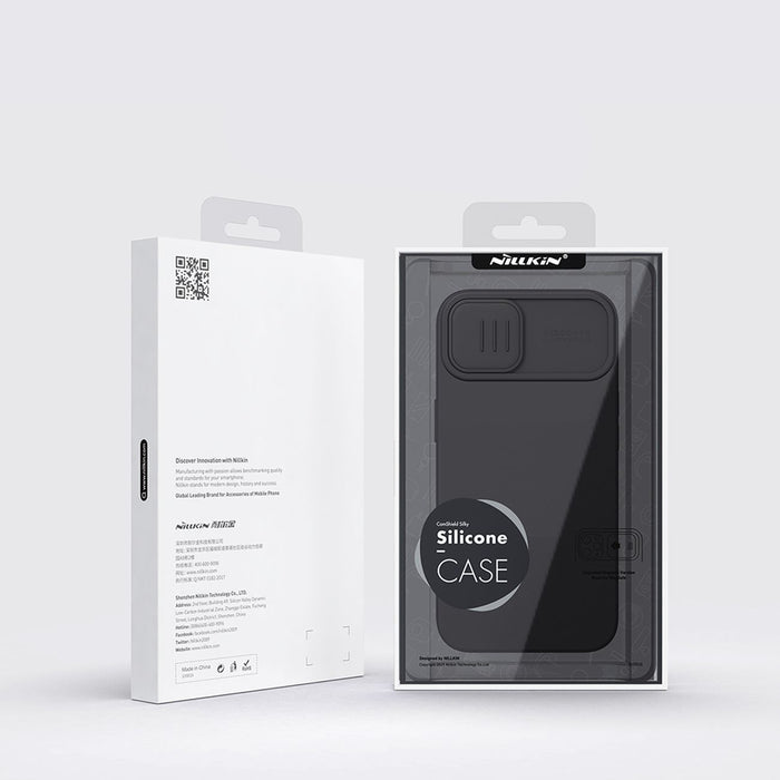 Nillkin CamShield Silky Silicone Case iPhone 14 Plus Case with Camera Protector Black