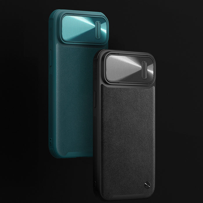 Nillkin CamShield Leather S Case iPhone 14 Plus case with camera cover black