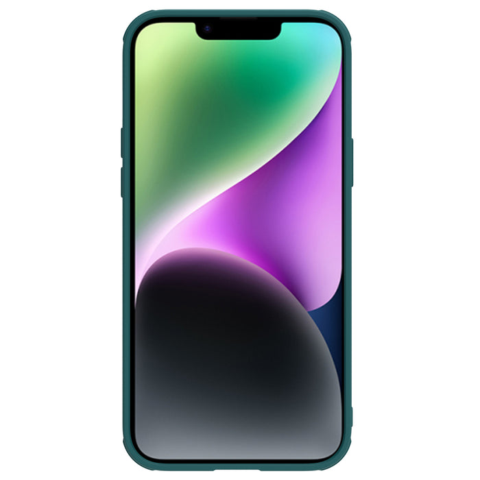 Nillkin CamShield Leather S Case iPhone 14 Plus case cover with camera cover green