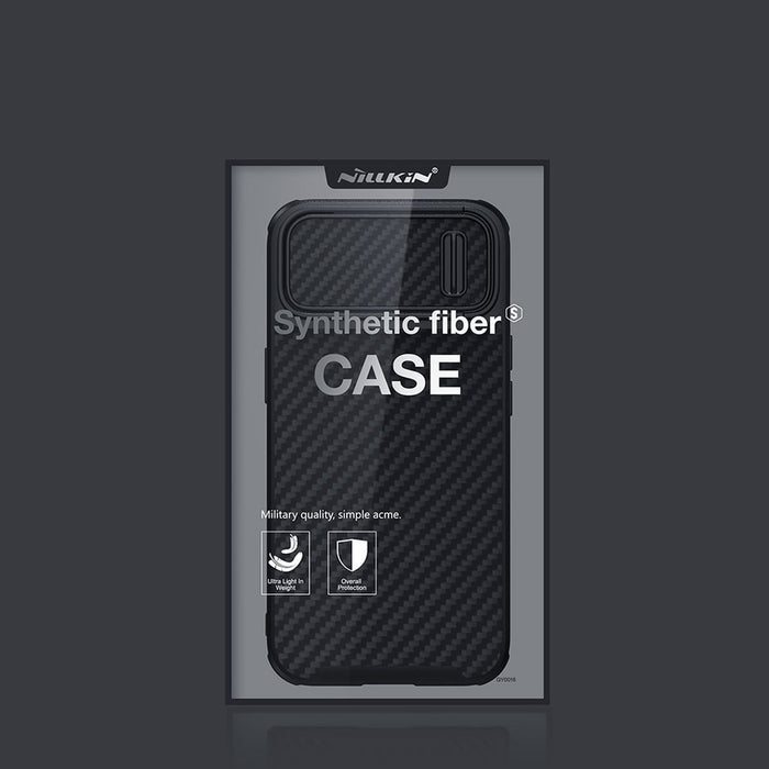 Nillkin Synthetic Fiber S Case iPhone 14 case with camera cover, black