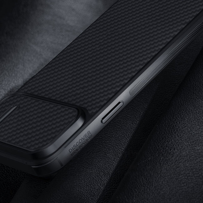 Nillkin Synthetic Fiber S Case iPhone 14 Pro Max case with camera cover, black