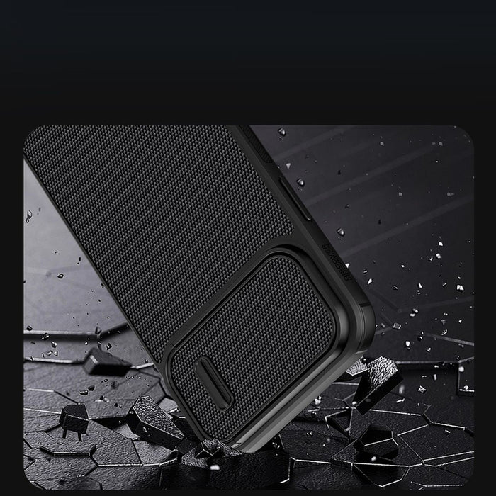 Nillkin Textured S Case for iPhone 14 Pro, armored cover with camera cover, blue