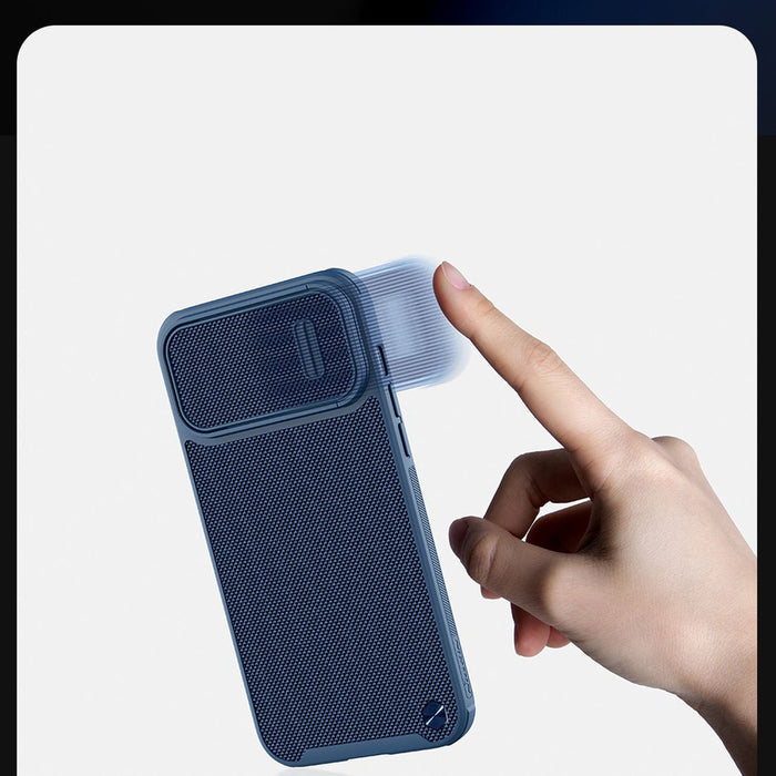 Nillkin Textured S Case iPhone 14 Pro Max armored cover with camera cover blue