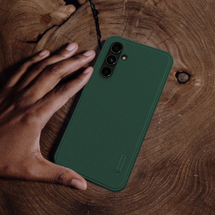 Nillkin Super Frosted Shield Pro Case for Samsung Galaxy A54 5G Armored Cover + Phone Stand Green