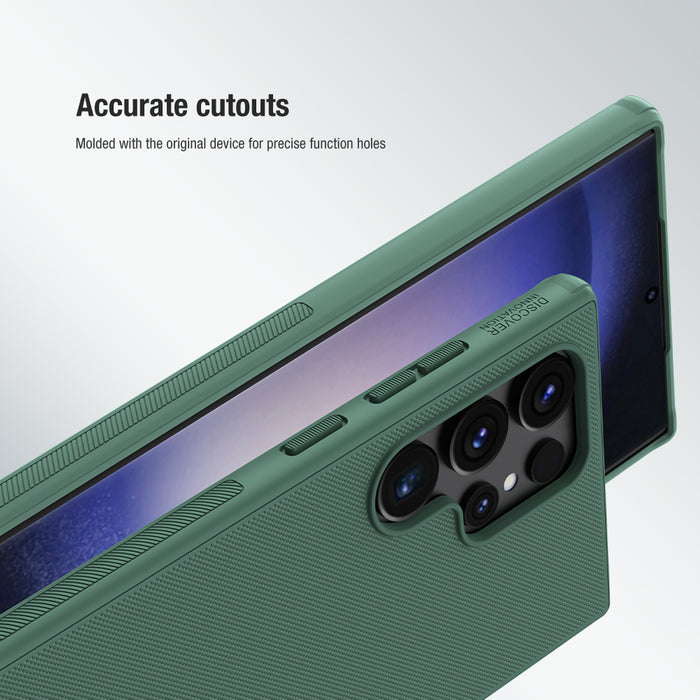 Nillkin Super Frosted Shield Pro armored case for Samsung Galaxy S24 Ultra - green