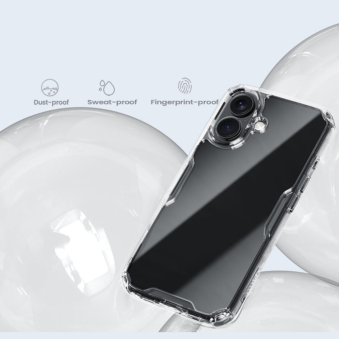 Nillkin Nature Pro Case for iPhone 16 - transparent and white