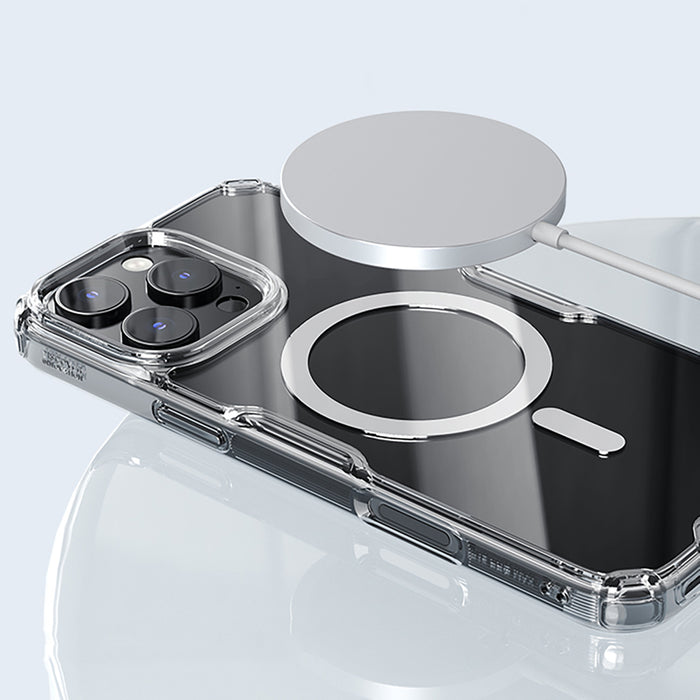Nillkin Nature Pro Magnetic Case with MagSafe for iPhone 16 - Transparent & White