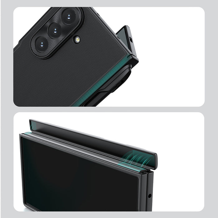 Nillkin Super Frosted Shield Fold Magnetic Case for Samsung Galaxy Z Fold 7, MagSafe Compatible, with S Pen Space - Black