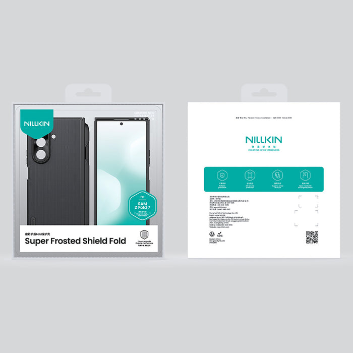 Nillkin Super Frosted Shield Fold Magnetic Case for Samsung Galaxy Z Fold 7 Compatible with MagSafe - Black