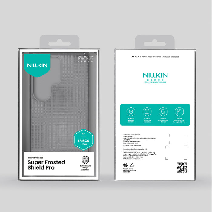 Nillkin Super Frosted Shield Pro Magnetic Case Compatible with MagSafe for Samsung Galaxy S26 - Translucent Black