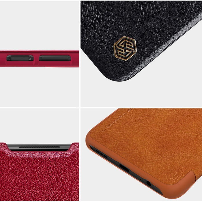 Nillkin Qin leather holster case for Xiaomi Redmi Note 9T 5G brown