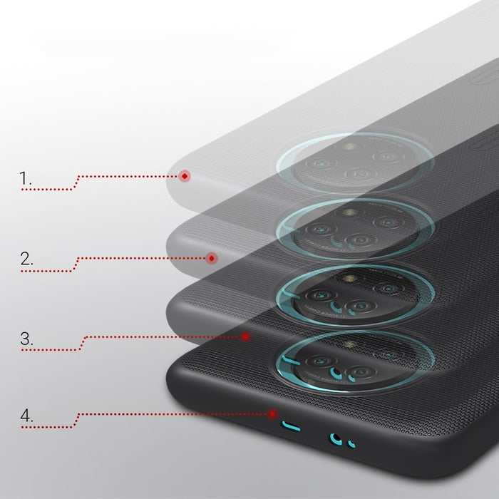 Nillkin Super Frosted Shield reinforced case cover for Xiaomi Redmi Note 9T 5G black