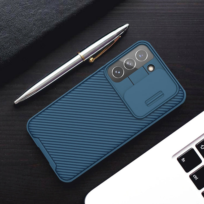 Nillkin CamShield Pro Case Armored Case Cover Camera Protector for Samsung Galaxy S22+ (S22 Plus) Blue
